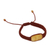 Amber pendant bracelet, 'Ancient Desire in Brown' - Amber Pendant Bracelet in Brown from Mexico thumbail