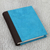 Leather accent recycled paper journal, 'Sky Memories' - Leather Accent Recycled Paper Journal in Blue from Mexico