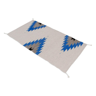 Wool area rug, 'Between the Mountains' (2.5x4.5) - Geometric Pattern Handwoven Wool Area Rug (2.5x4.5)