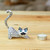 Wood alebrije figurine, 'Curiosity Cousin in White' - Handcrafted White Wood Alebrije Playful Cat Figurine (image 2j) thumbail