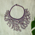 Glass beaded waterfall necklace, 'Ancient Roots' - Huichol Glass Beaded Waterfall Necklace from Mexico (image 2b) thumbail