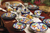 Ceramic salad plates, 'Raining Flowers' (pair) - Talavera Ceramic Salad Plates from Mexico (Pair)