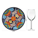 Ceramic salad plates, 'Raining Flowers' (pair) - Talavera Ceramic Salad Plates from Mexico (Pair)