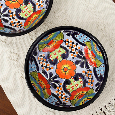 Keramikschalen, (Paar) - Handbemalte Talavera-Keramikschalen aus Mexiko (Paar)