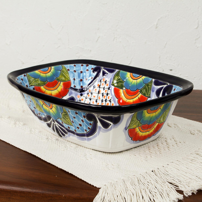 Hand Painted Mexican Bowl Small Serving Bowl
