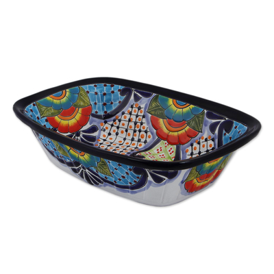 Hand Painted Mexican Bowl Small Serving Bowl