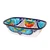 Ceramic serving bowl, 'Raining Flowers' - Hand-Painted Talavera Ceramic Serving Bowl from Mexico