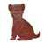 Ceramic sculpture, 'Masked Dog' - Handmade Rustic Ceramic Dog Sculpture from Mexico (image 2d) thumbail