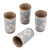 Ceramic tequila cups, 'Sky Dance' (set of 4) - Blue and White Floral Motif Ceramic Tequila Cups (Set of 4)