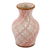 Ceramic vase, 'Windmill Trellis' - Paprika Red and Warm White Trellis Motif Ceramic Flower Vase (image 2b) thumbail
