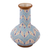 Ceramic vase, 'Chevron Tears' - Handcrafted Blue and Ivory Chevron Motif Ceramic Flower Vase (image 2a) thumbail