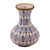 Ceramic vase, 'Web of Dew' - Handcrafted Blue and Grey Patterned Ceramic Flower Vase