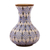 Ceramic vase, 'Web of Dew' - Handcrafted Blue and Grey Patterned Ceramic Flower Vase (image 2b) thumbail