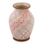 Ceramic vase, 'Windmill Terrace' - White and Paprika Red Trellis Motif Ceramic Flower Vase (image 2a) thumbail