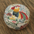 Ceramic decorative jar, 'Free Rooster' - Rooster Talavera-Style Ceramic Decorative Jar from Mexico thumbail