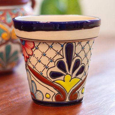 Hand Painted Talavera Ceramic Flower Pot From Mexico Life Ceramic Flower Pot Talavera Life Hand Painted