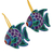 Ceramic ornaments, 'Beautiful Fish' (pair) - Hand-Painted Ceramic Fish Ornaments from Mexico (Pair) (image 2a) thumbail
