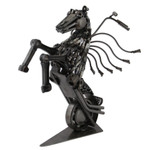 Upcycled metal auto part sculpture, 'Iron Horse' - Upcycled Metal Motorcycle Horse Sculpture from Mexico