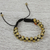 Amber beaded macrame bracelet, 'Beads of Desire' - Natural Amber Beaded Macrame Bracelet from Mexico