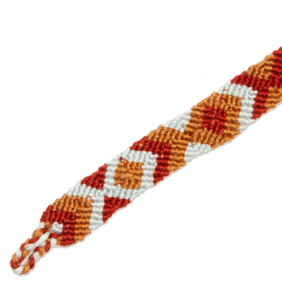 Baumwoll-Makramee-Armband - Makramee-Armband aus erdfarbener Baumwolle aus Mexiko