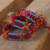 Cotton wristband bracelets, 'Forever Friends' (set of 3) - Bright Cotton Wristband Bracelet from Mexico (Set of 3) (image 2) thumbail