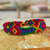Cotton macrame wristband bracelet, 'Mandala Geometry' - Multicolored Cotton Macrame Wristband Bracelet (image 2) thumbail