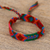 Cotton wristband bracelets, 'Deep Color' (set of 3) - Colorful Cotton Wristband Bracelets from Mexico (Set of 3) (image 2b) thumbail