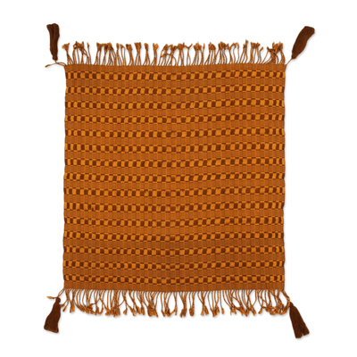 Bufanda de algodón - Bufanda de algodón en Sunrise y Caoba de México