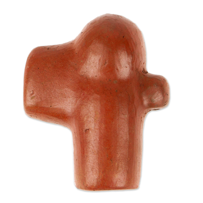 Silbato de cerámica - Silbato de cerámica rústico hecho a mano en rojo de México