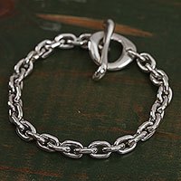 Sterling silver chain bracelet,