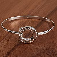 Sterling silver pendant bracelet, 'Beautiful Horseshoe'