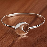 Featured review for Sterling silver pendant bracelet, Modern Orbit