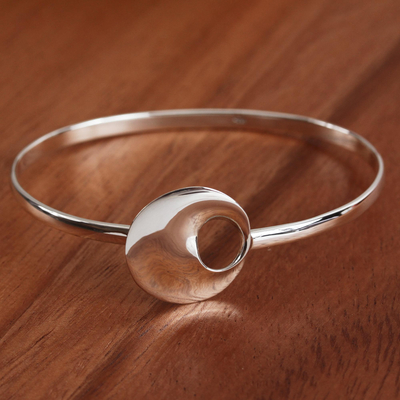 Modern Sterling Silver Pendant Bracelet from Mexico - Modern Orbit
