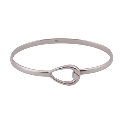 Artisan Made Sterling Silver Bangle Bracelet from Mexico
