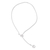 Sterling silver lariat necklace, 'Gleaming Stirrups' - Sterling Silver Stirrup Lariat Necklace from Mexico