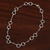 Sterling silver link necklace, 'Gleaming Stirrups' - Sterling Silver Stirrup Link Necklace from Mexico