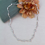 Sterling silver link necklace, 'Radiant Buds' - Gleaming Sterling Silver Link Necklace from Mexico