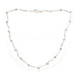 Sterling silver link necklace, 'Radiant Buds' - Gleaming Sterling Silver Link Necklace from Mexico