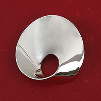Sterling silver pendant, 'Dreamy Shape' - Modern Sterling Silver Pendant from Mexico