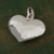 Sterling silver pendant, 'Heart and Purity' - Heart-Shaped Sterling Silver Pendant from Mexico thumbail