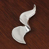 Sterling silver pendant, Waves and Equilibrium