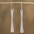 Sterling silver dangle earrings, 'Fascinating Blades' - Modern Sterling Silver Dangle Earrings from Mexico
