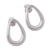Sterling silver drop earrings, 'Modern Pears' - Pear-Shaped Sterling Silver Drop Earrings from Mexico (image 2c) thumbail