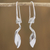 Sterling silver dangle earrings, 'Shape of Nature' - Abstract Sterling Silver Dangle Earrings from Mexico thumbail