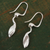 Sterling silver dangle earrings, 'Shape of Nature' - Abstract Sterling Silver Dangle Earrings from Mexico (image 2b) thumbail