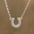 Sterling silver pendant necklace, 'Beautiful Horseshoe' - Sterling Silver Horseshoe Pendant Necklace from Mexico thumbail