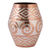 Silver accented copper vase, 'Ancient Pottery' - Spiral Motif Silver Accented Copper Vase from Mexico (image 2a) thumbail