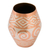 Silver accented copper vase, 'Ancient Pottery' - Spiral Motif Silver Accented Copper Vase from Mexico (image 2c) thumbail