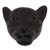 Máscara de cerámica - Máscara de jaguar de cerámica negra hecha a mano de México