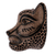 Ceramic mask, 'Jaguar Beauty' - Ceramic Jaguar Mask in Buff from Mexico (image 2c) thumbail